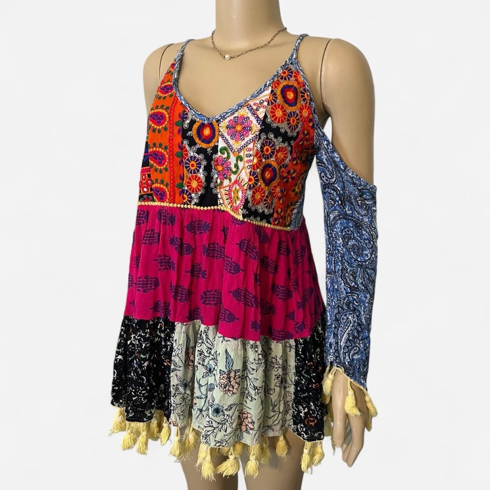 Prettylittlething Multicolor Patchwork Long Sleev… - image 2